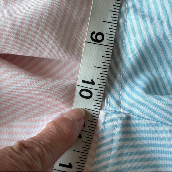 Franks Seersucker Swim Trunks Blue Pink Striped Size Medium - Picture 8 of 11